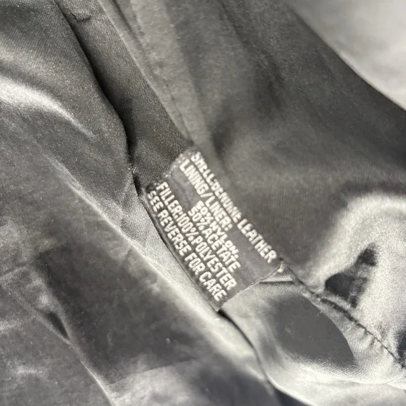 Vintage Western Genuine Leather Jacket Harley Davidson Patch Fringe Lace Women M - Picture 10 of 15